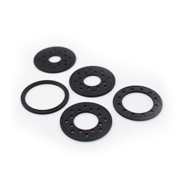 Schwarze Dichtungsringe aus Gummi in verschiedenen Grössen