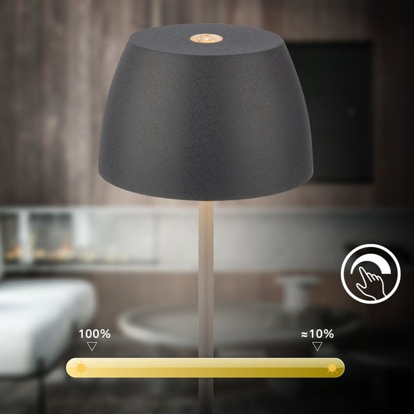 FULFILMENT ONLY 2 x Accu LED table lamp - Mini, Touch, anthracite