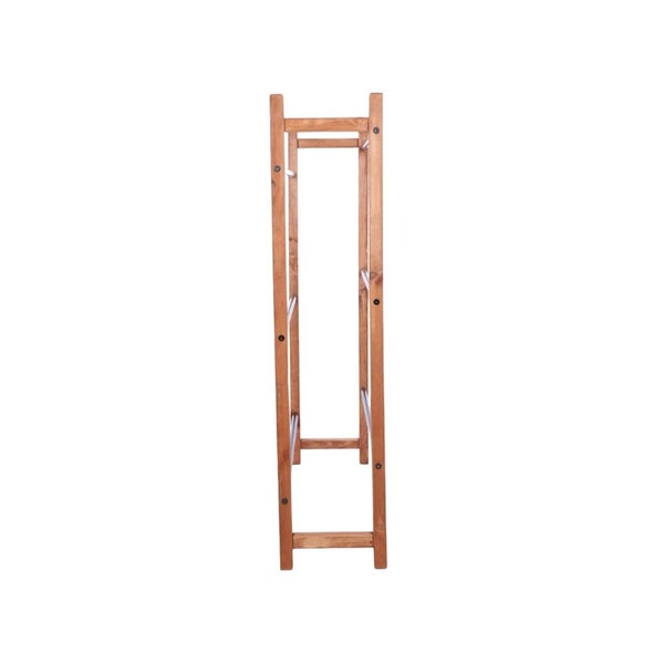 PROREGAL Getränkekistenregal EIFEL HxBxT 138x112x32cm 9 Kisten auf 3 Ebenen Massives Kiefernholz Braun geölt