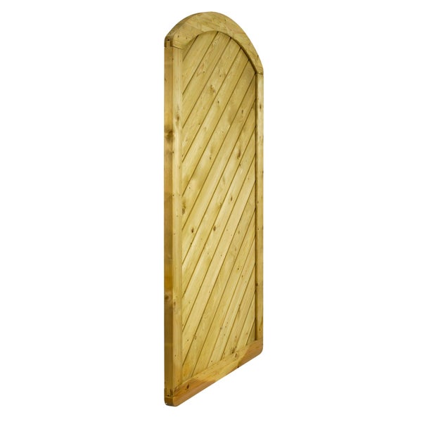 Holzzaun-Sichtschutz mit Bogenabschluss für den Garten