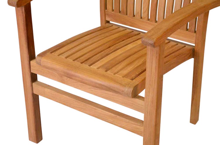 Teak Stapelsessel Gartenstuhl Teakholz stapelbar premium wetterfest