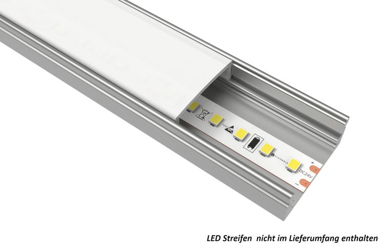 Led Alu Profil 2 m AF Set Strip / Streifen 12 mm breit | Abdeckung mattiert