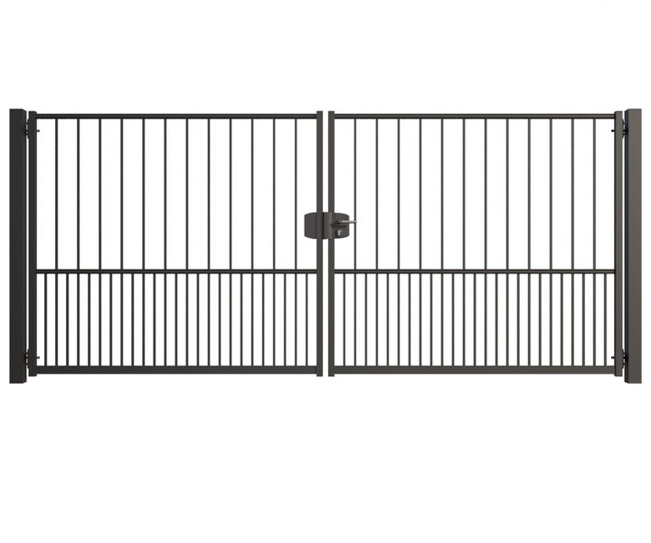 Doppeltor mit Schloss für den Gartenbereich