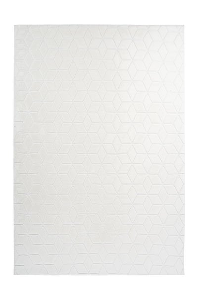 Kurzflor Teppich Splendora Weiß Modern, Klassisch 80 x 150 cm