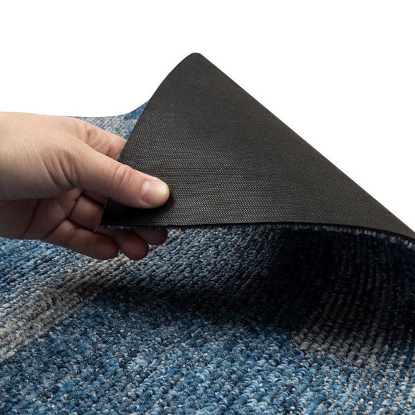 FLOORDIREKT Teppichfliese Santo - 50 x 50 cm - Selbstliegend - Jeansblau 81