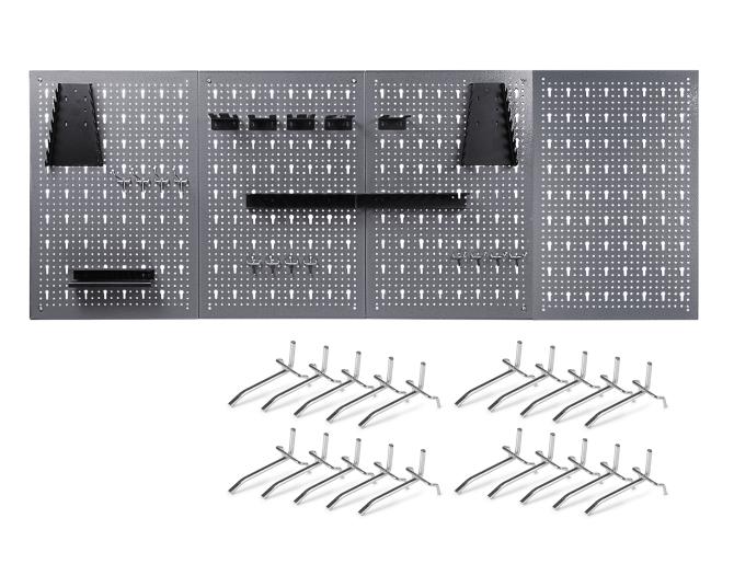 Ondis24 Lochwand Werkzeugwand mit insgesamt 50 Haken, Lochwandset