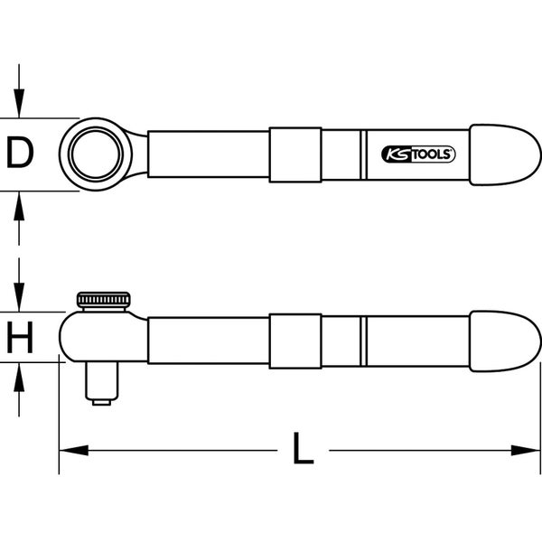 KS TOOLS 1/4 Mini Drehmomentschlüssel mit Schutzisolierung und Umschalt-Ratschenkopf 2 - 10 Nm - 117.1400