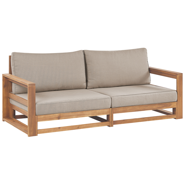 Gartensofa 2-Sitzer TIMOR modular zertifiziertes Akazienholz Hellbraun