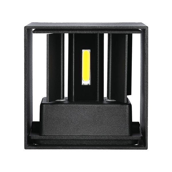 V-TAC VT-759-12-B-N - Quadratische LED-Wandleuchten - Bridgelux - Schwarz - IP65 - 11W - 1360 Lumen -