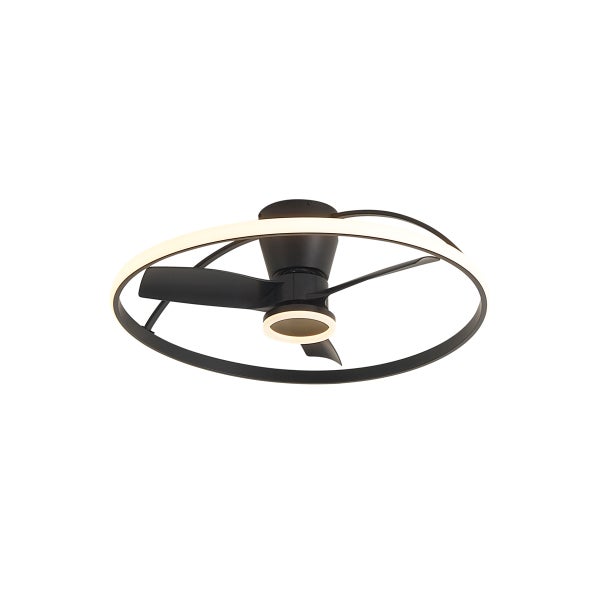 Deckenventilator mit integrierter LED Beleuchtung und runder Form