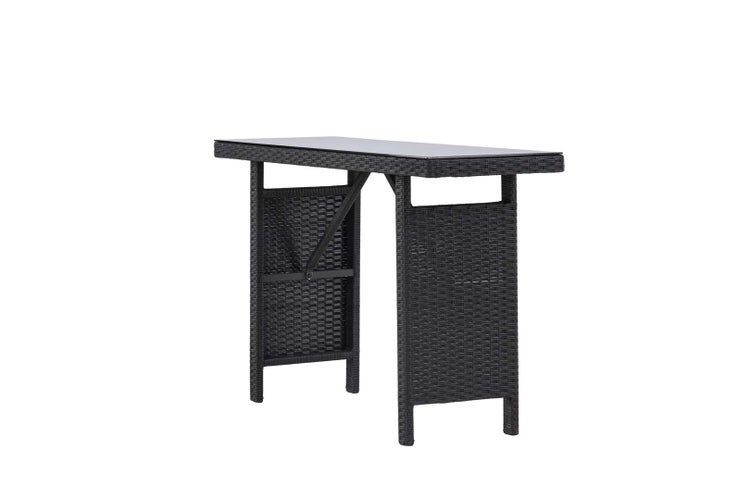 Padova Gartentisch Beistelltisch 40x120cm schwarz. 40 X 120 X 74 cm