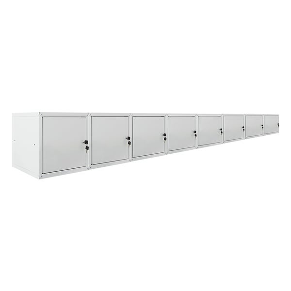 PROREGAL Mega Deal 8x Schließfachwürfel Cubic HxBxT 35 x 35 x 35 cm Grau