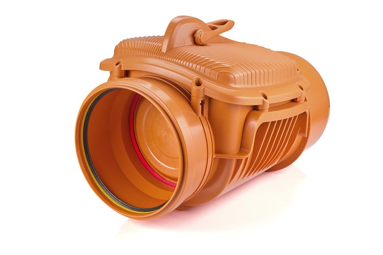 Rückstauverschluss aus Kunststoff für Abwasserrohre