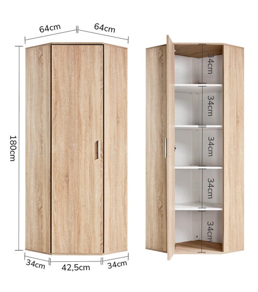 mokebo Eckschrank in Braun 'Der Lange', Schrank, Aufbewahrungsschrank oder Mehrzweckschrank