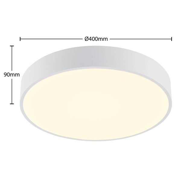 Arcchio LED Deckenleuchte Vanida (Modern) in Weiß aus Aluminium (1 flammig, ) - Lampe Deckenlampe Küchenleuchte