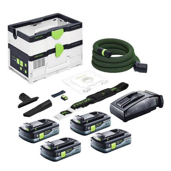 Festool CTMC SYS Akku Absaugmobil 36 V ( 2x 18 V ) Staubkl. M + 4x Akku 4,0 Ah + Ladegerät