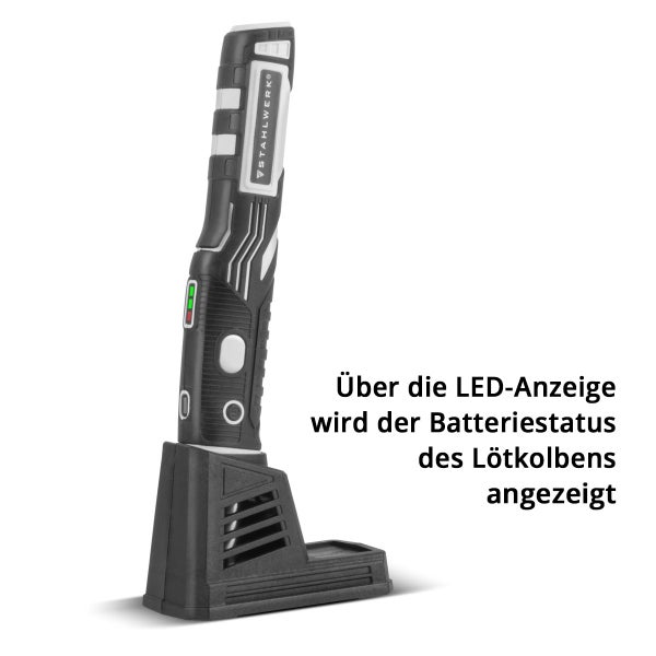 Akku-Lötkolben BLK-8 ST mit 480°C Löttemperatur im Komplett-Set