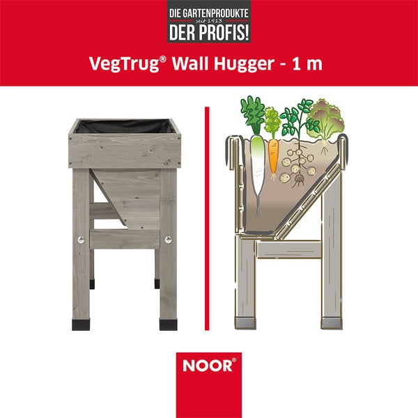 VegTrug® Wall Hugger - Grey Wash - 1,0 m (103x46x80 cm)