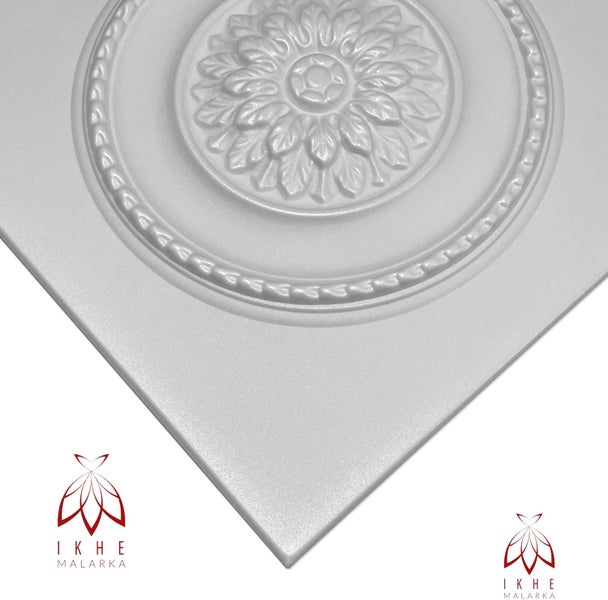 Paneelen aus reines Polystyrol XPS Styropor Deckenpaneelen Wandpaneelen 3mm dick - 50x50cm 0,25m² 0836