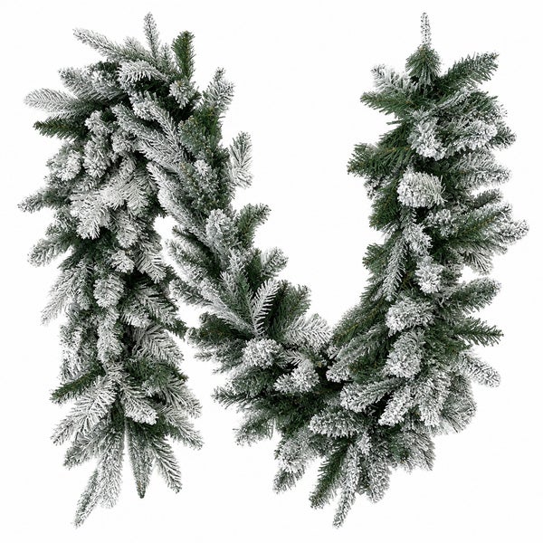 Künstliche Tannengirlande mit Kunstschnee für die Weihnachtsdekoration