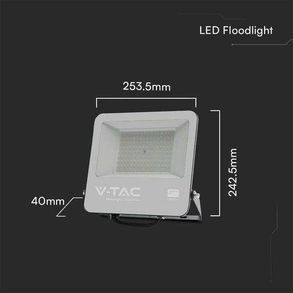 LED-Strahler mit den Maßen 253,5 mm x 242,5 mm x 40 mm