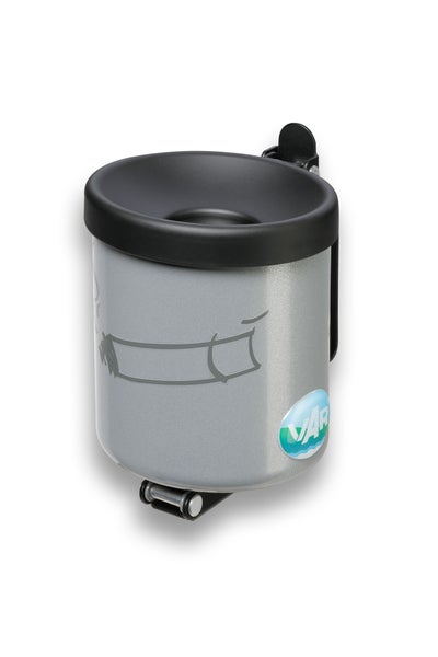PROREGAL Robuster Ascher Zur Wandmontage 0,6 Liter HxBxT 10 x 9 x 9 cm Stahl Silber