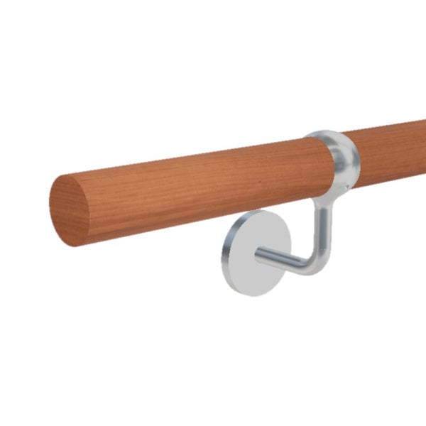Holzhandlauf mit Halterung