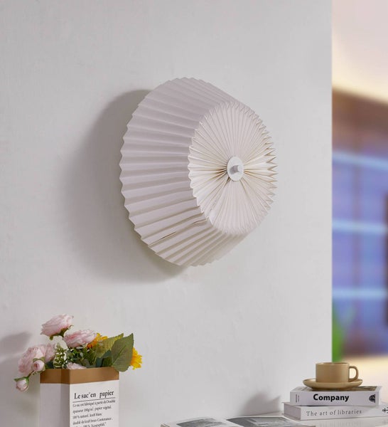 Lindby Deckenlampe Magali in Weiß aus Papier (1 flammig, E27) - Deckenleuchte Lampe Wohnzimmerleuchte