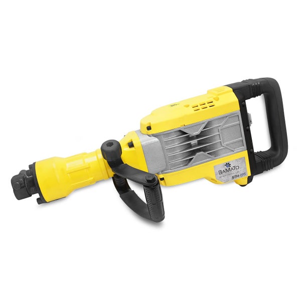 Gelber und grauer Bohrhammer mit zwei Griffen von Bamato