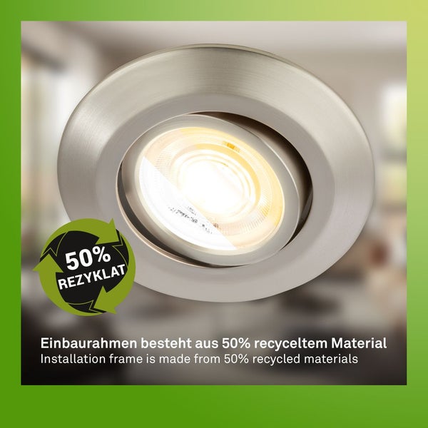 6er Set LED Einbaustrahler 230V LED Einbauleuchten Spots schwenkbar CTS Ra90