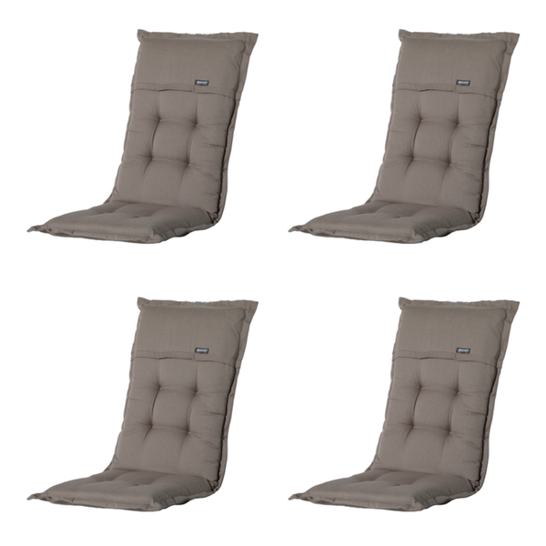 Hochlehnerauflage Rib livella - Ca. 123x50 cm - 4er-Set