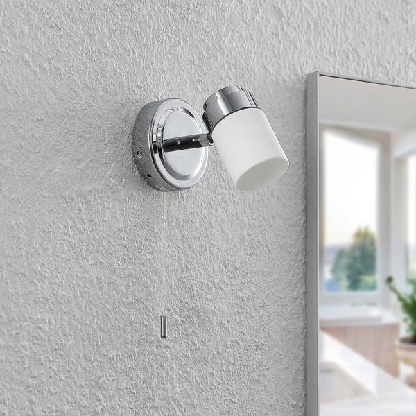 Lindby Wandleuchte, Wandlampe Bad Alimari (spritzwassergeschützt (Modern) in Chrom aus Metall (1 flammig G9) - Wandleuchten Spiegelleuchte Badezimmer Wandbeleuchtung Wohnzimmerleuchte