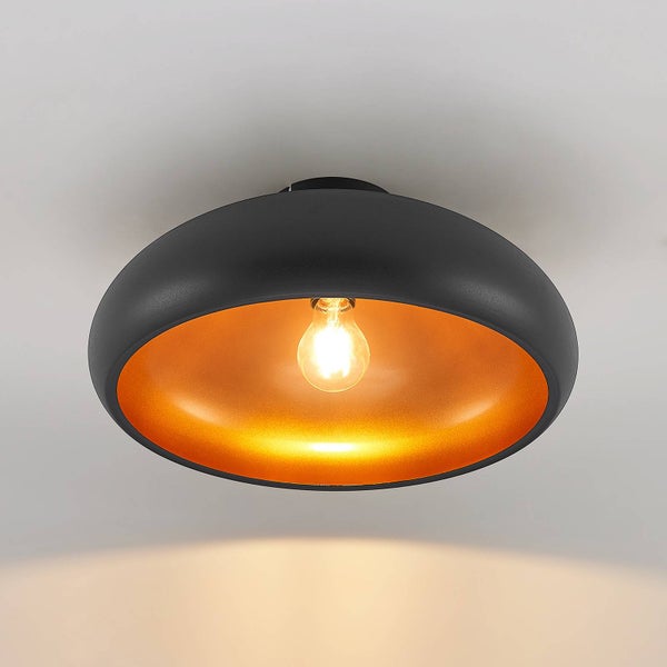 Lindby Deckenlampe Gerwina (Modern) in Schwarz aus Metall (1 flammig, E27) - Deckenleuchte Lampe Wohnzimmerleuchte