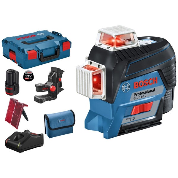 Bosch GLL 3-80 C Professional Linienlaser mit Zubehör und Transportkoffer