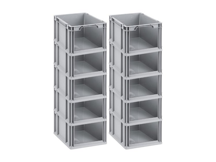 PROREGAL Eurobox NextGen Store HxBxT 22 x 30 x 40 cm 20 Liter Front Offen Eurobehälter Transportbox
