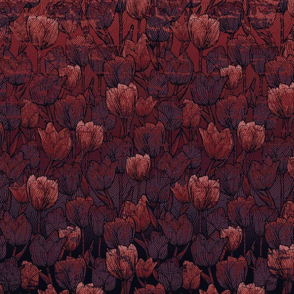 Dekorative Tapete mit Tulpenmuster
