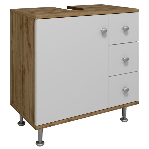 Holz Badmöbel Badunterschrank Schublade Nilosi M