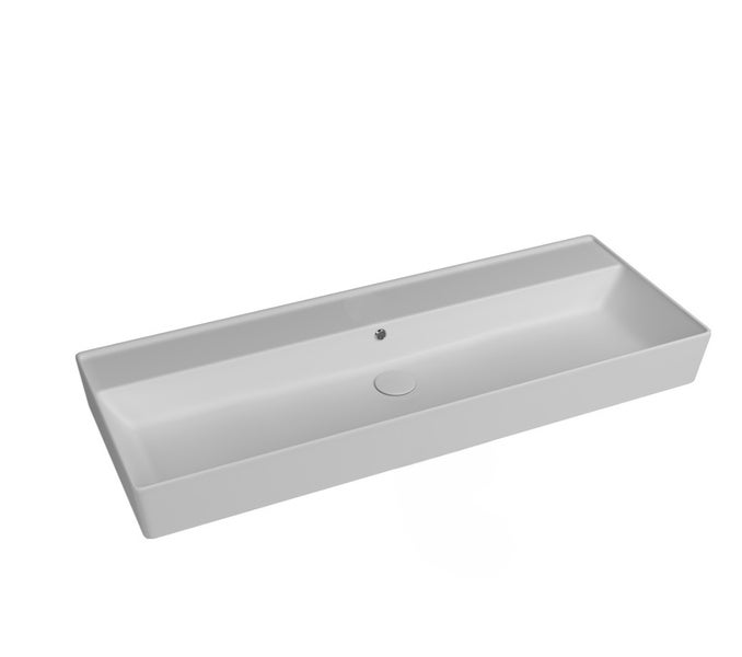 Rechteckiges Aufsatzwaschbecken aus Keramik