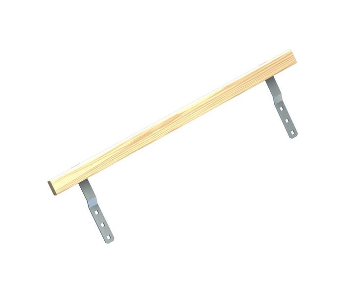 Holzhandlauf mit Metallhalterung