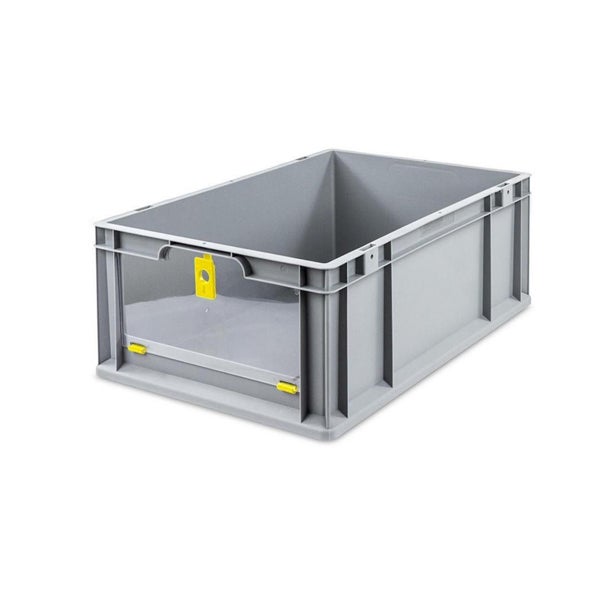 PROREGAL SuperSparSet 4x Eurobox NextGen Insight Cover HxBxT 22 x 40 x 60 44 Liter Hoch/Gelb Eurobehälter Transportbox