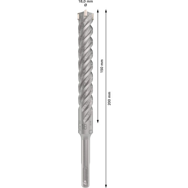 Bosch PRO SDS plus-5X Hammerbohrer 18 x 150 x 200 mm - 2608836631