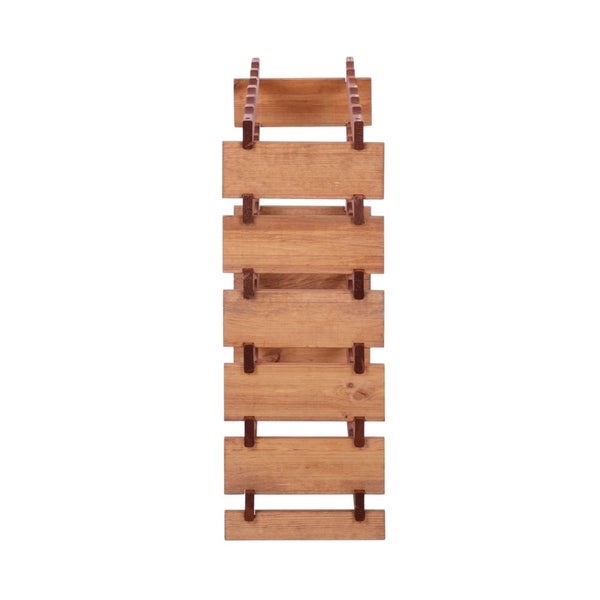 Weinregal VINOTECA FLEX PRO HxBxT 79x65x28cm 36 Flaschen auf 6 Ebenen Massives Kiefernholz Braun geölt