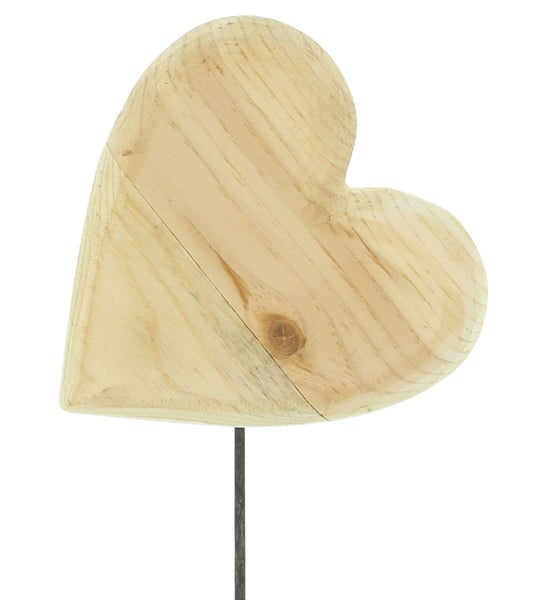 FRANK FLECHTWAREN | Herz Wood, PINIE, METALL, 16 x 12 x ?? cm