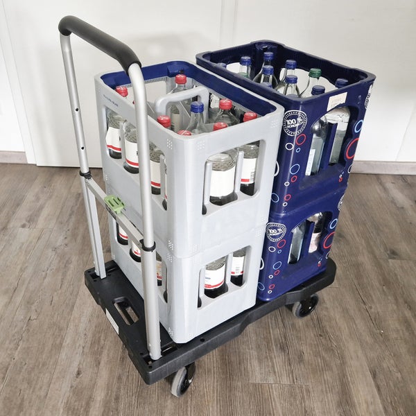 Plattformwagen klappbar 150 kg leicht mobil Transportwagen für Einkäufe Umzug Rollwagen