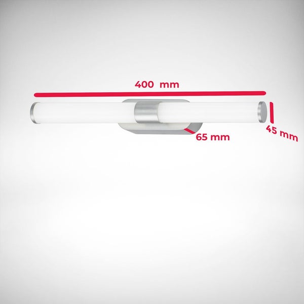 Spiegelleuchte - 7W, 690lm, LED, IP44, 40cm, neutralweiß, silber