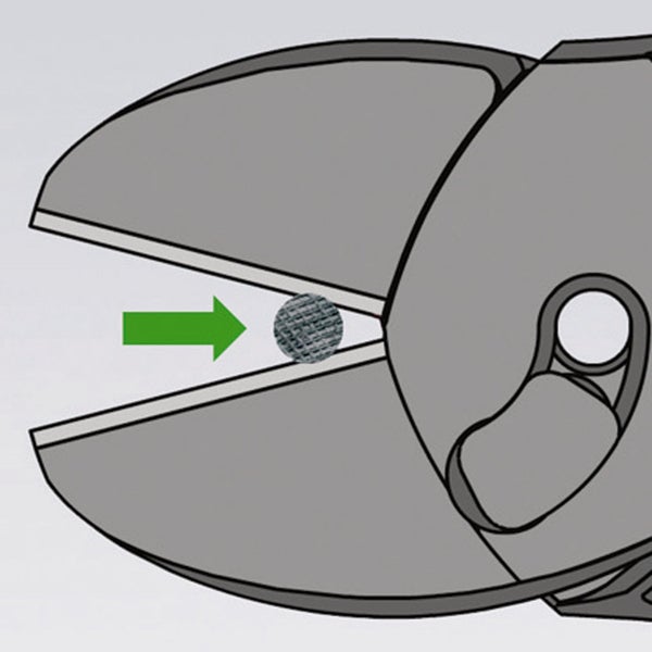 Knipex Kraftseitenschneider TwinForce® schwarz atramentiert, mit Mehrkomponenten-Hüllen 180 mm - 7372180BK
