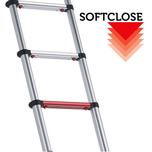 Aluminium Teleskopleiter mit Soft-Close Funktion