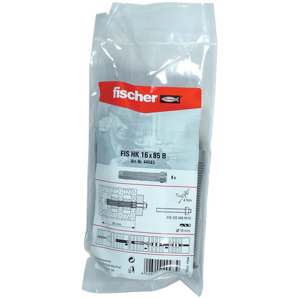 Fischer 8x Injektions-Ankerhülse FIS HK 16 x 85 B Beutel - 044583