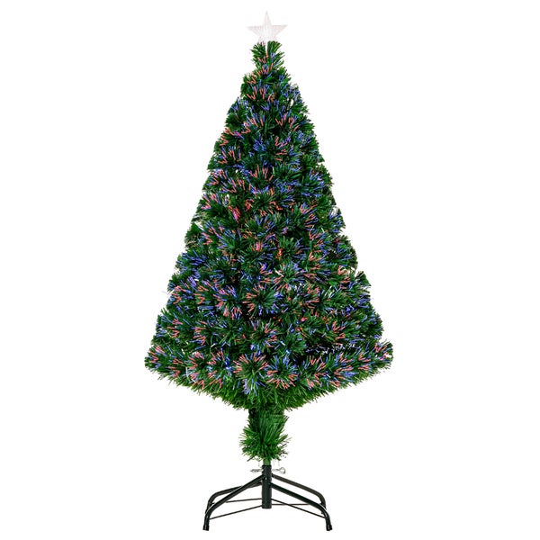 HOMCOM Weihnachtsbaum, Ø70 x H120 cm, Metall, Grün