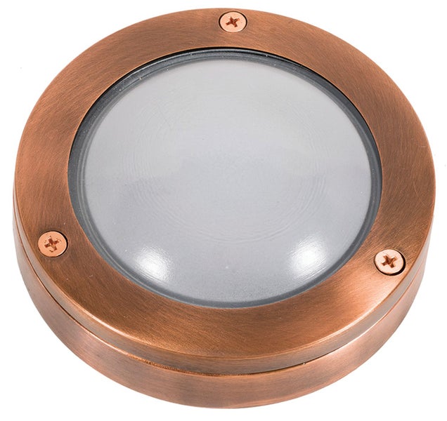 Runde Bodenleuchte mit Schrauben